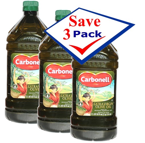 Carbonell Extra Virgin  Olive Oil 2 L (67.63 oz) Container Pack of 3